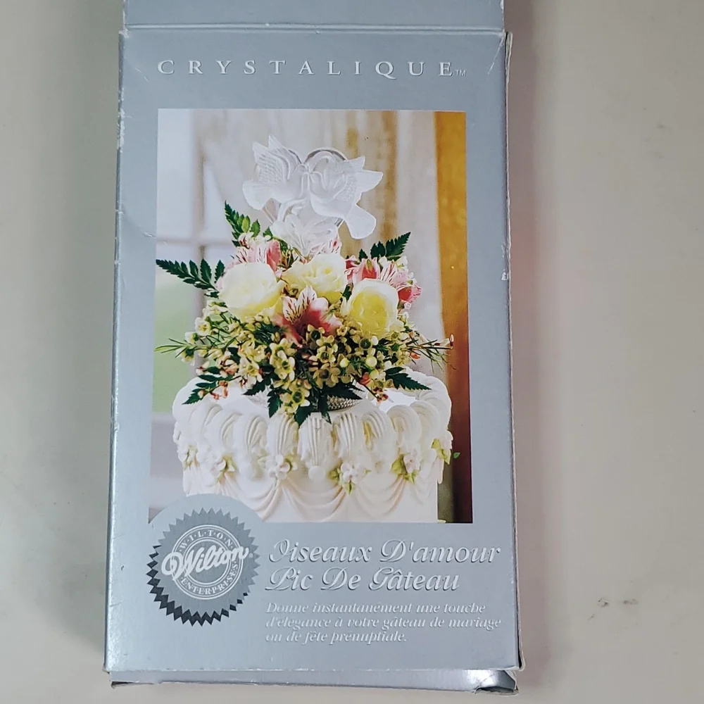 Wilton, wedding cake, Lovebirds, cake, pick, topper, 6x4 inch